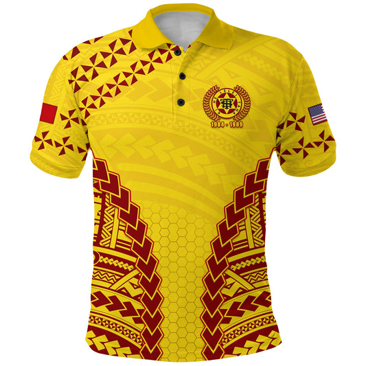 TONGOTEA Tonga High School Polo Shirt Gold