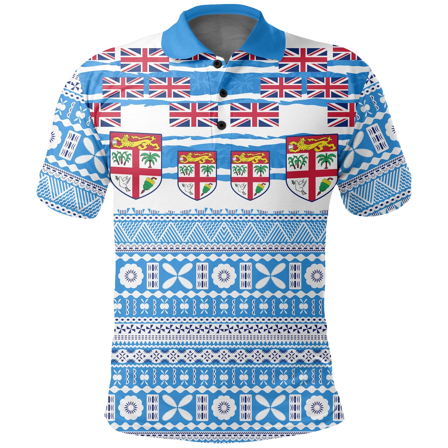Fiji Polynesian Polo Shirt Fijian Tropical Flowers