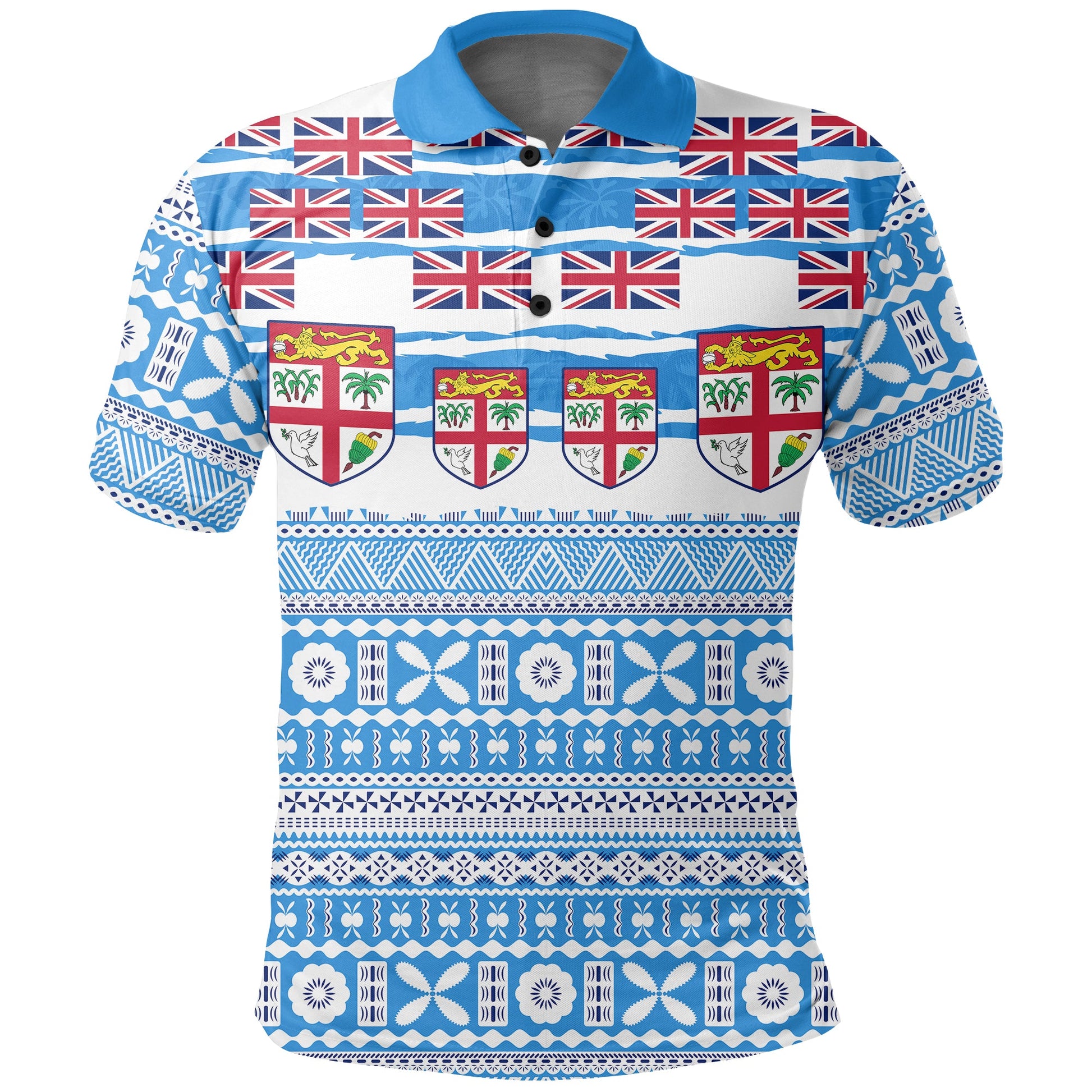 Fiji Polynesian Polo Shirt Fijian Tropical Flowers