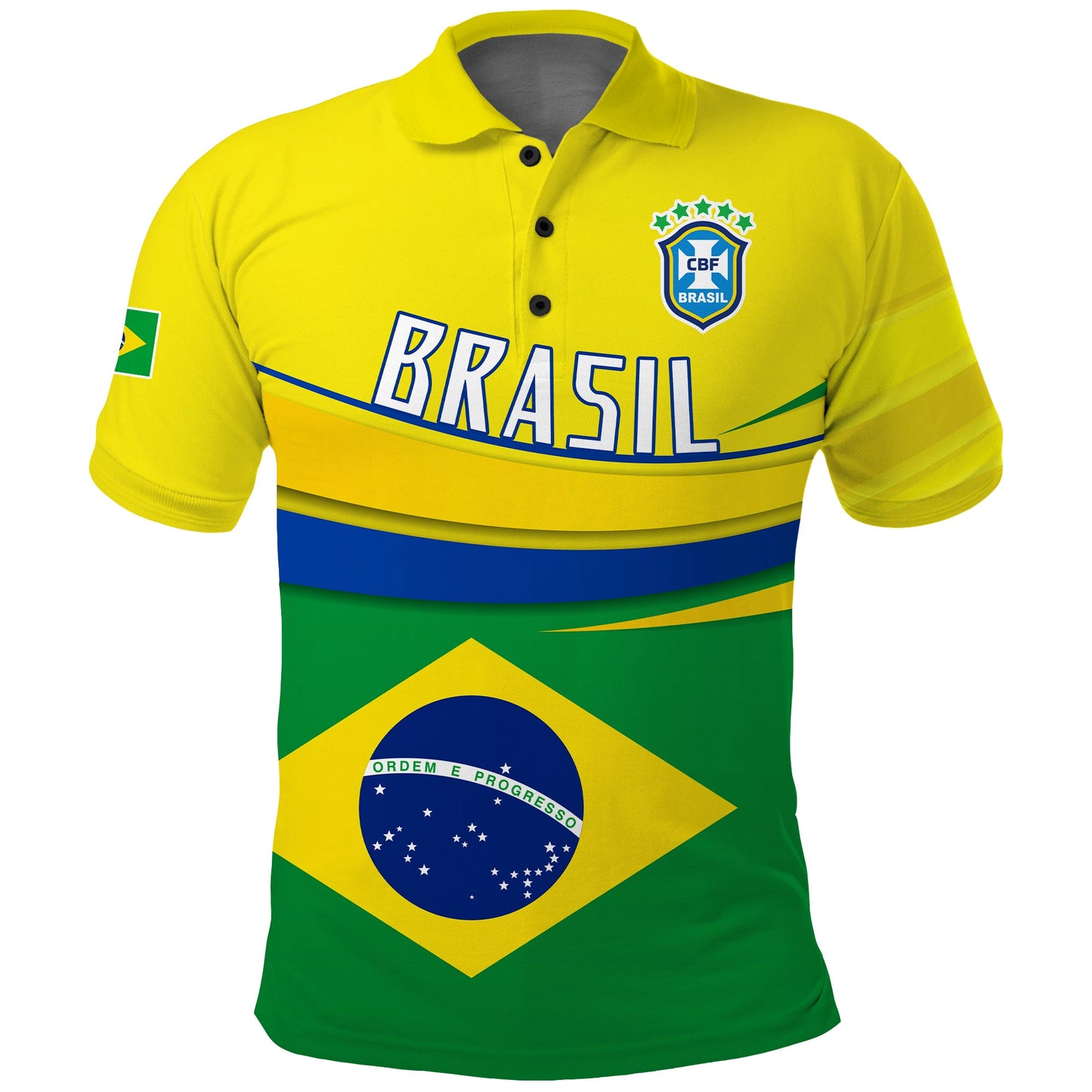 Brazil Football Polo Shirt Soccer Campeao Football 2022 Brasil Mix Map