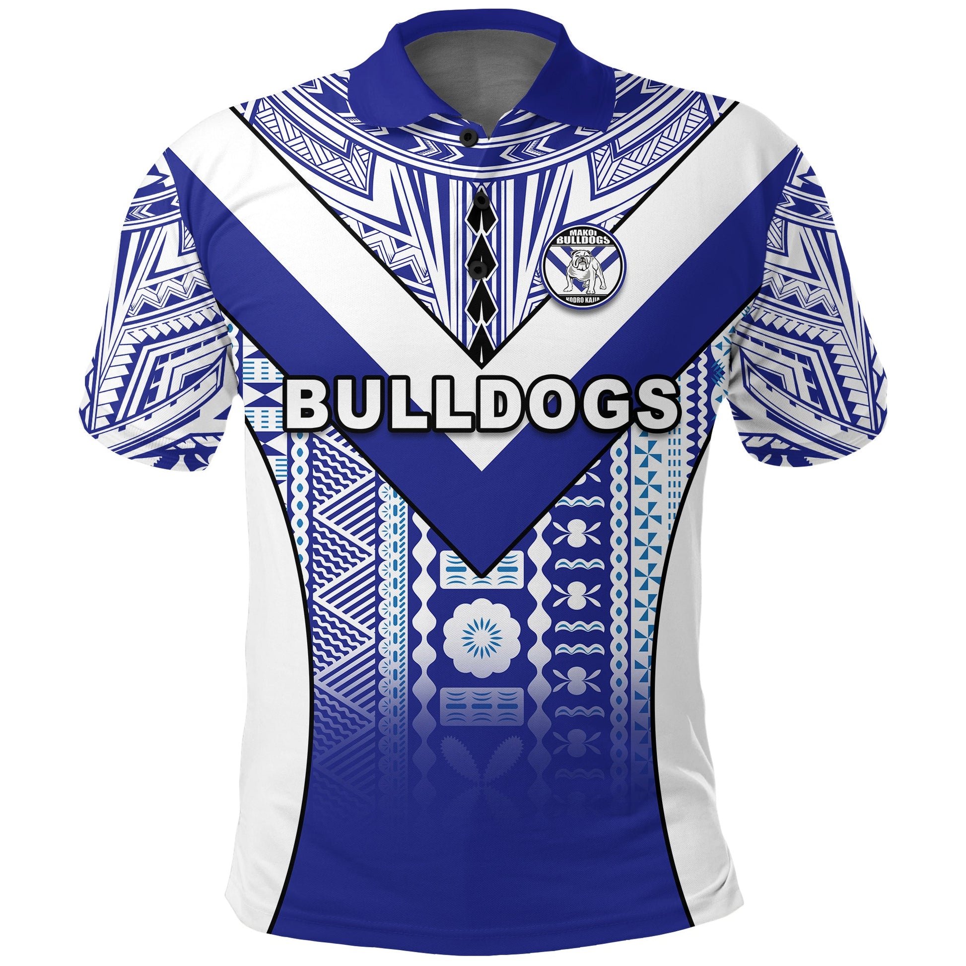 Makoi Bulldogs Polo Shirt Mix Tapa Fijian