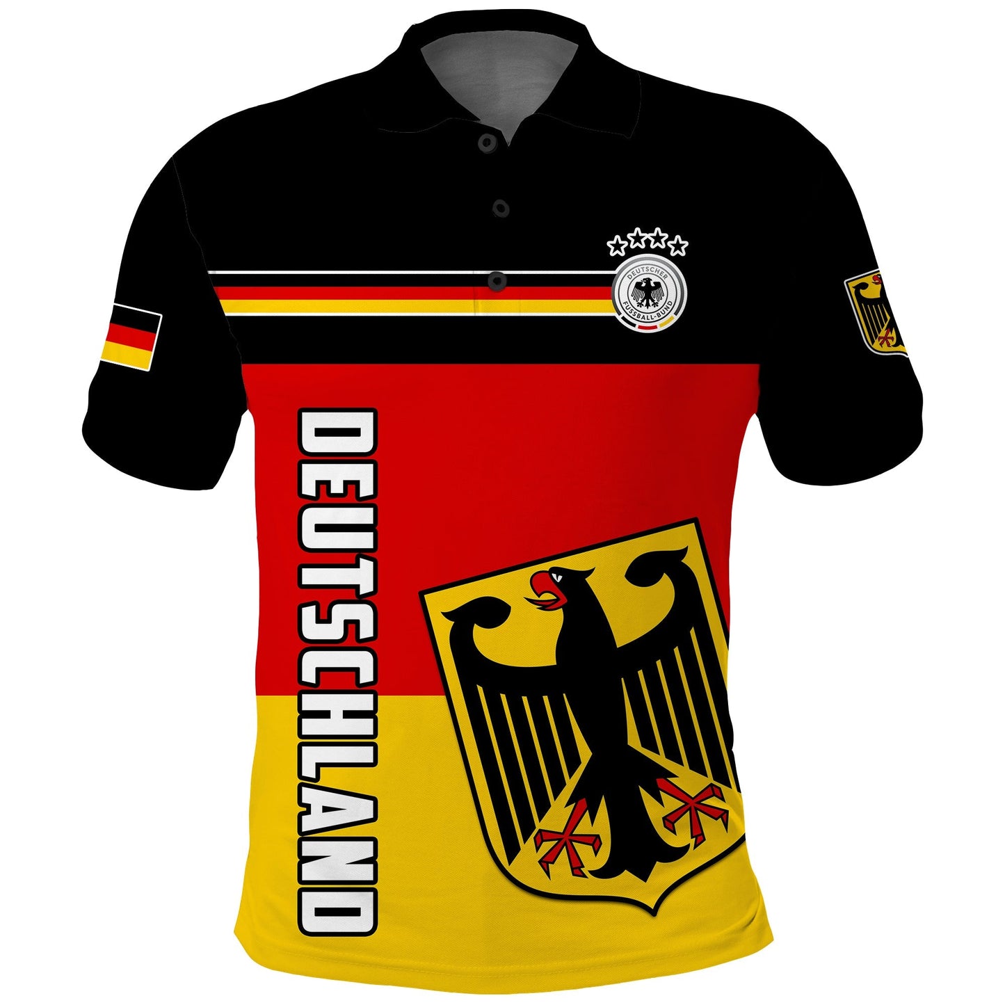 Germany Football Polo Shirt Deutschland Sporty Style