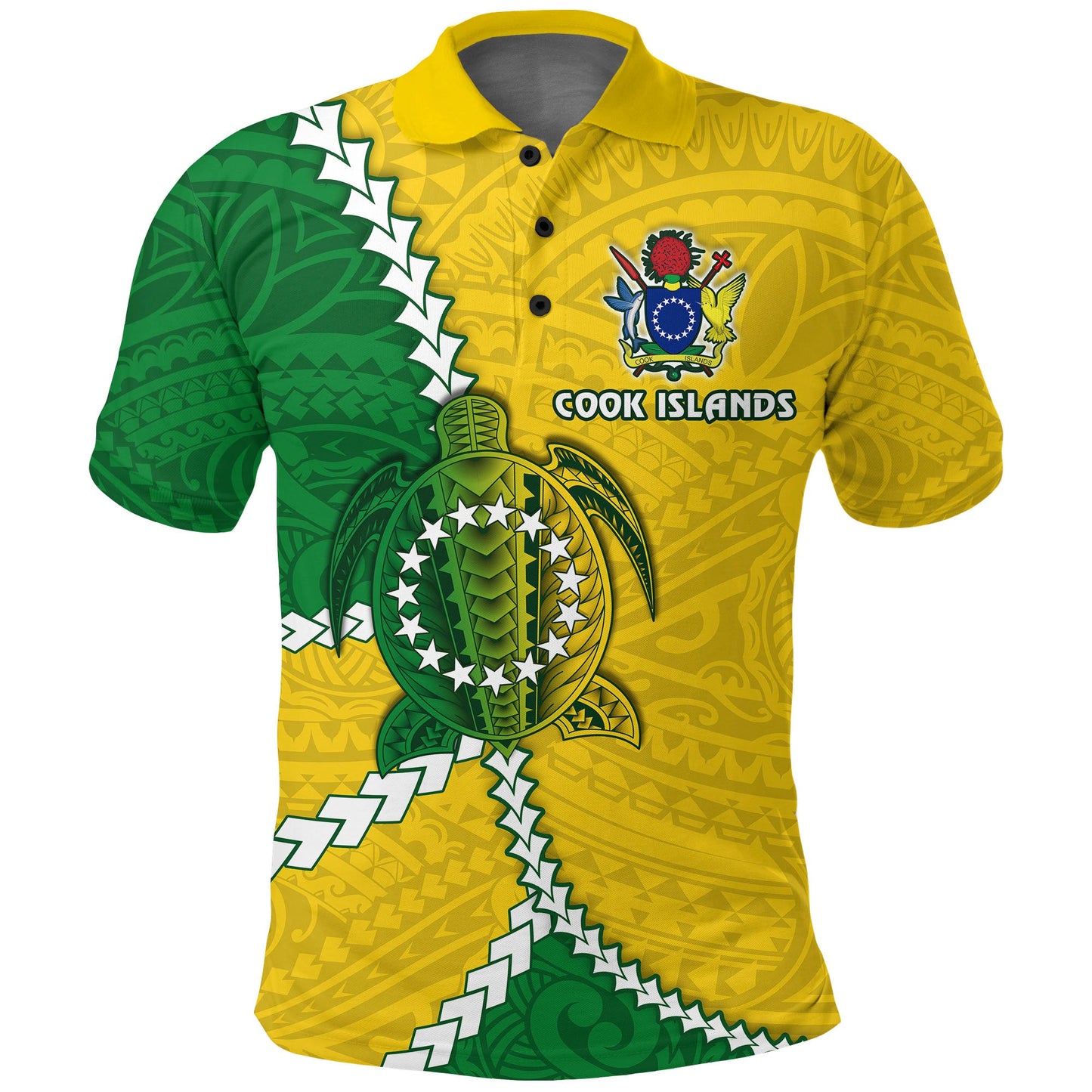 Cook Islands Rugby Polo Shirt Polynesian Turtle
