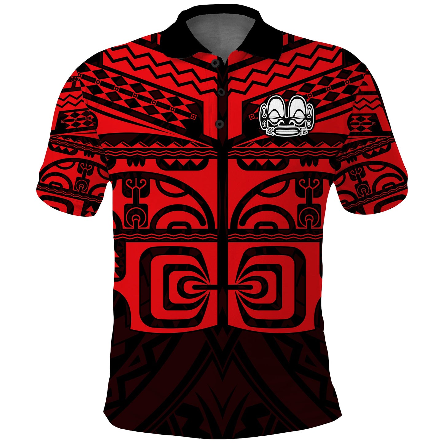 Marquesas Islands Polo Shirt - Marquesas Tattoo Red Special