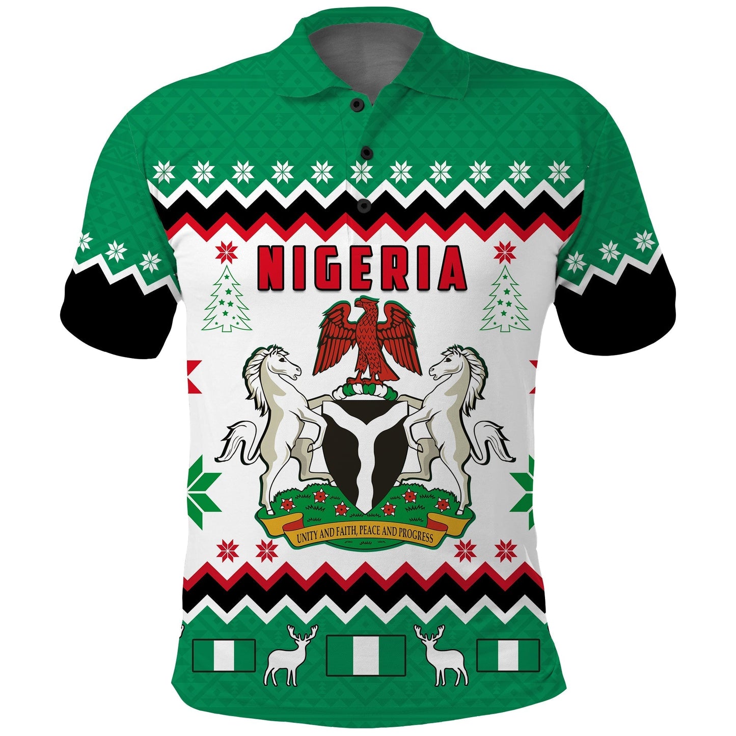 Nigeria Polo Shirt Christmas African Pattern