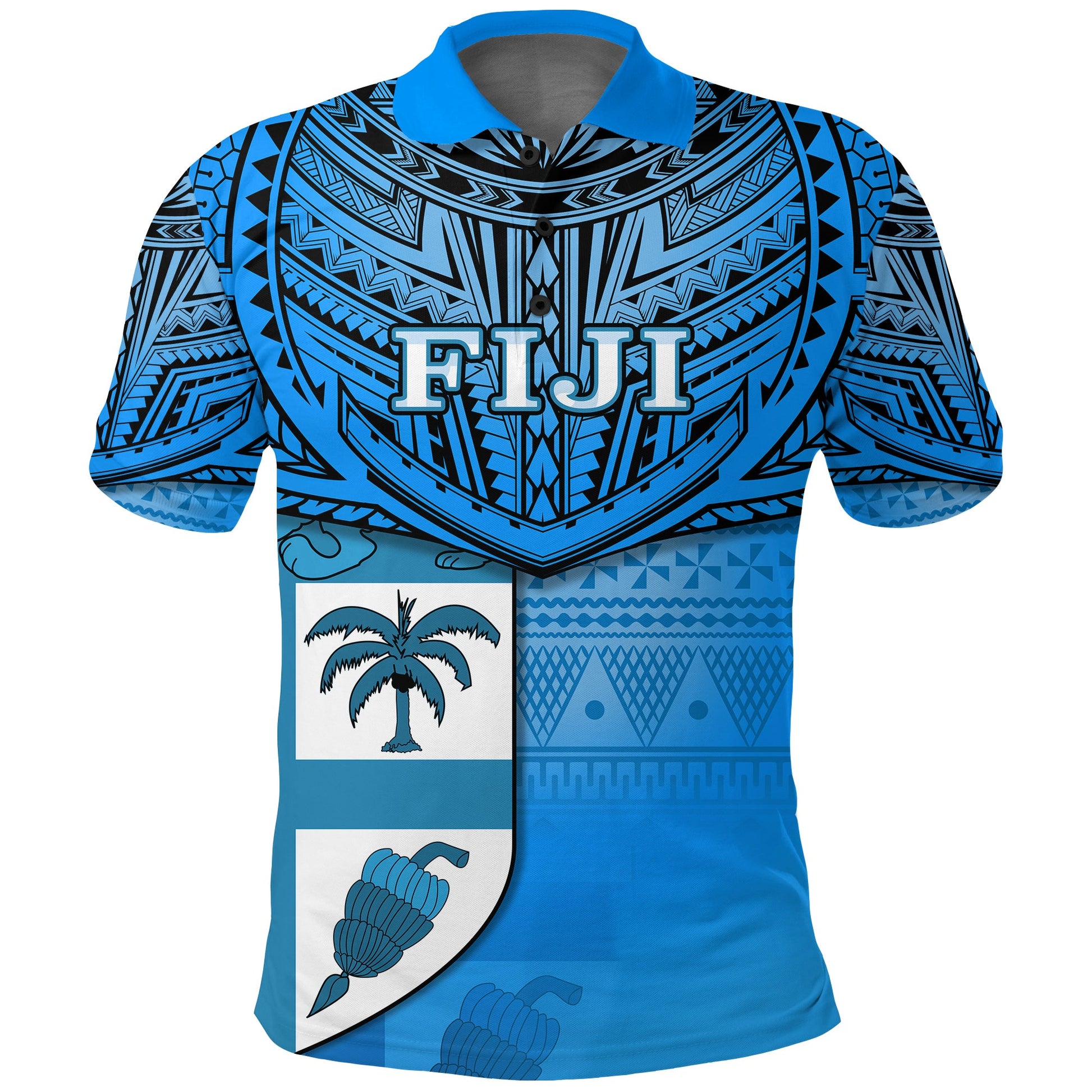 Fiji Creative Polo Shirt Love Country
