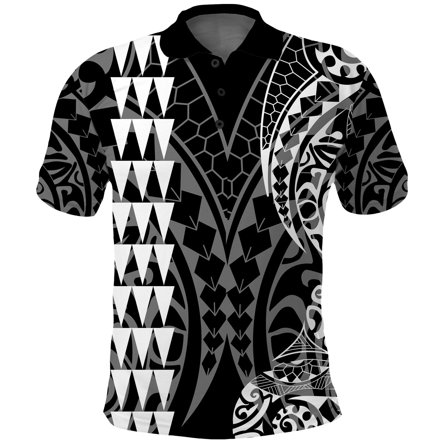 Kakau Polynesian Tribal Polo Shirt