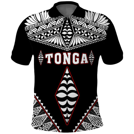 Tonga Polo Shirt Tongan Kupesi Pattern