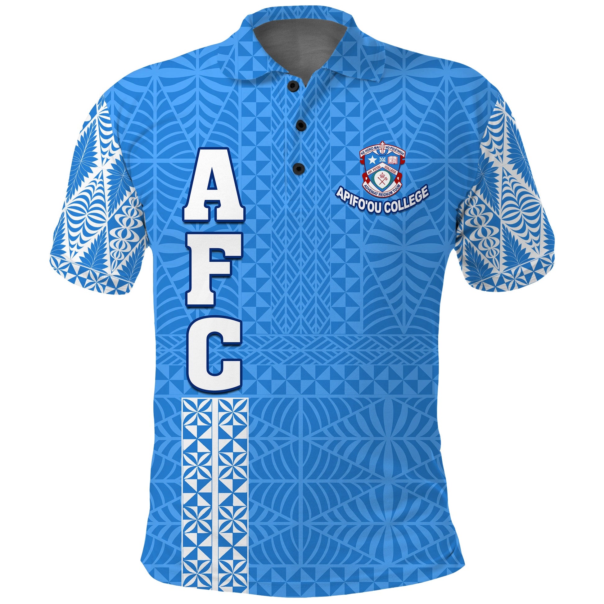 Apifo'ou College Polo Shirt Tongan Pattern AFC Lovers
