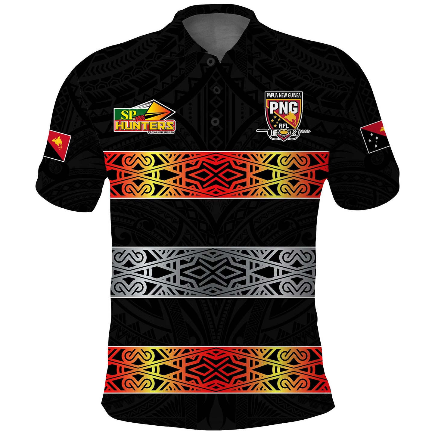 The Hunters PNG Polo Shirt Papua New Guinea Hunters Rugby
