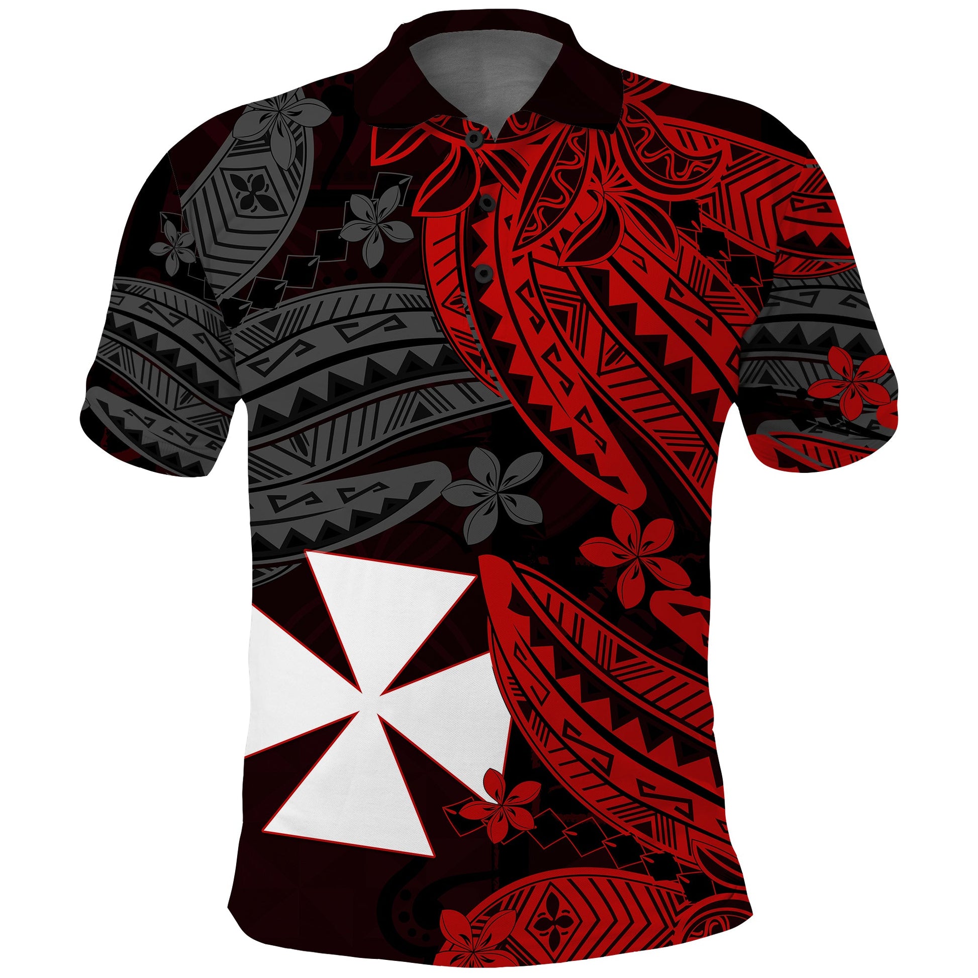 Wallis and Futuna Polo Shirt Enjoy Polynesian Flowers