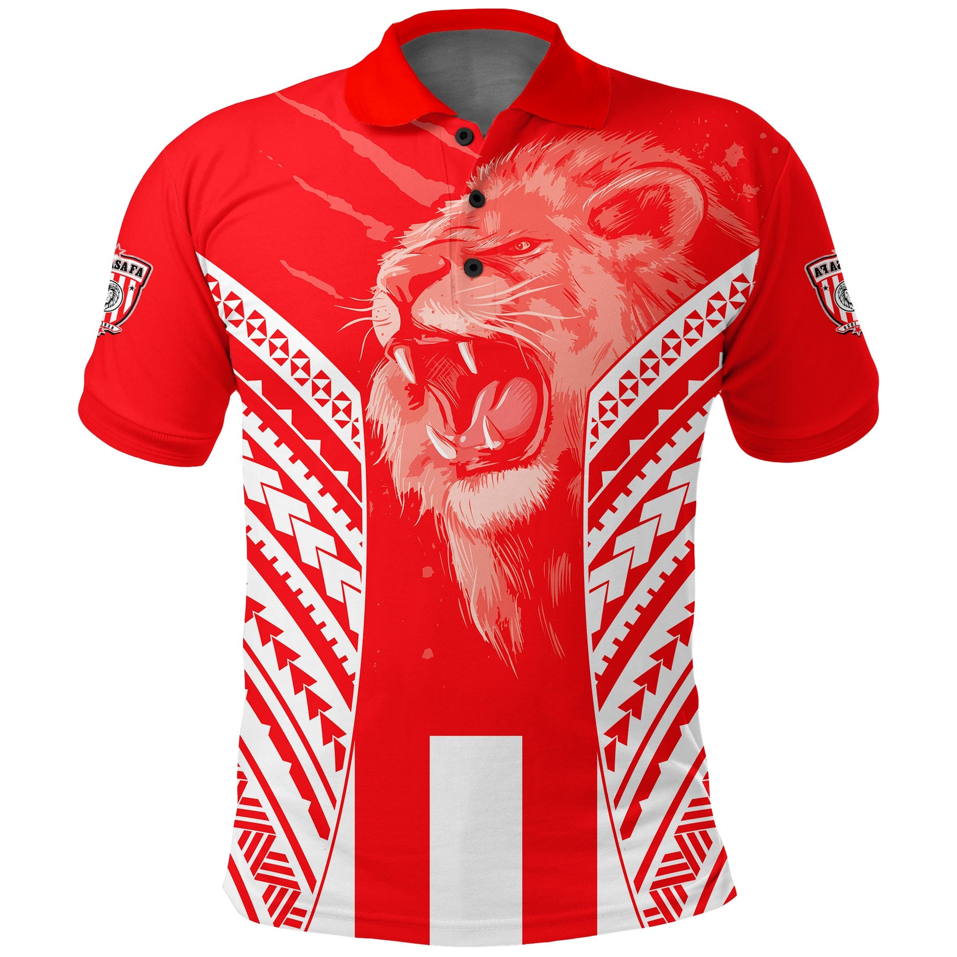 LABASA Football Polo Shirt Strong Lion Of Fiji