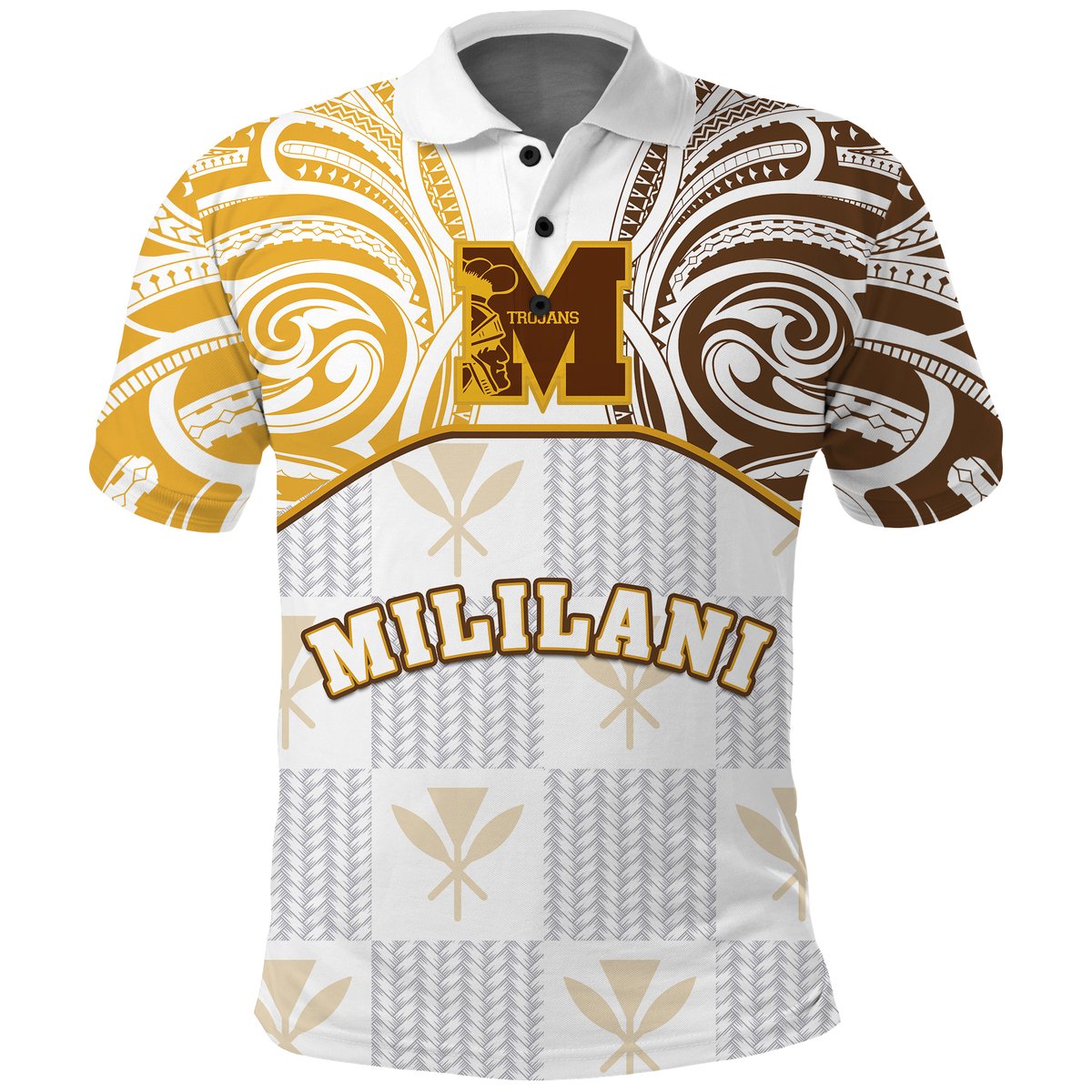 KAOPUIKI KAIKAINA Kanaka Mililani High School Polo Shirt Demodern