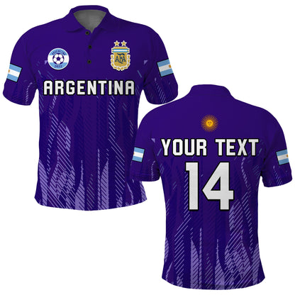 (Custom Text And Number) Argentina Football Polo Shirt Vamos La Albiceleste 2022 Newest Style