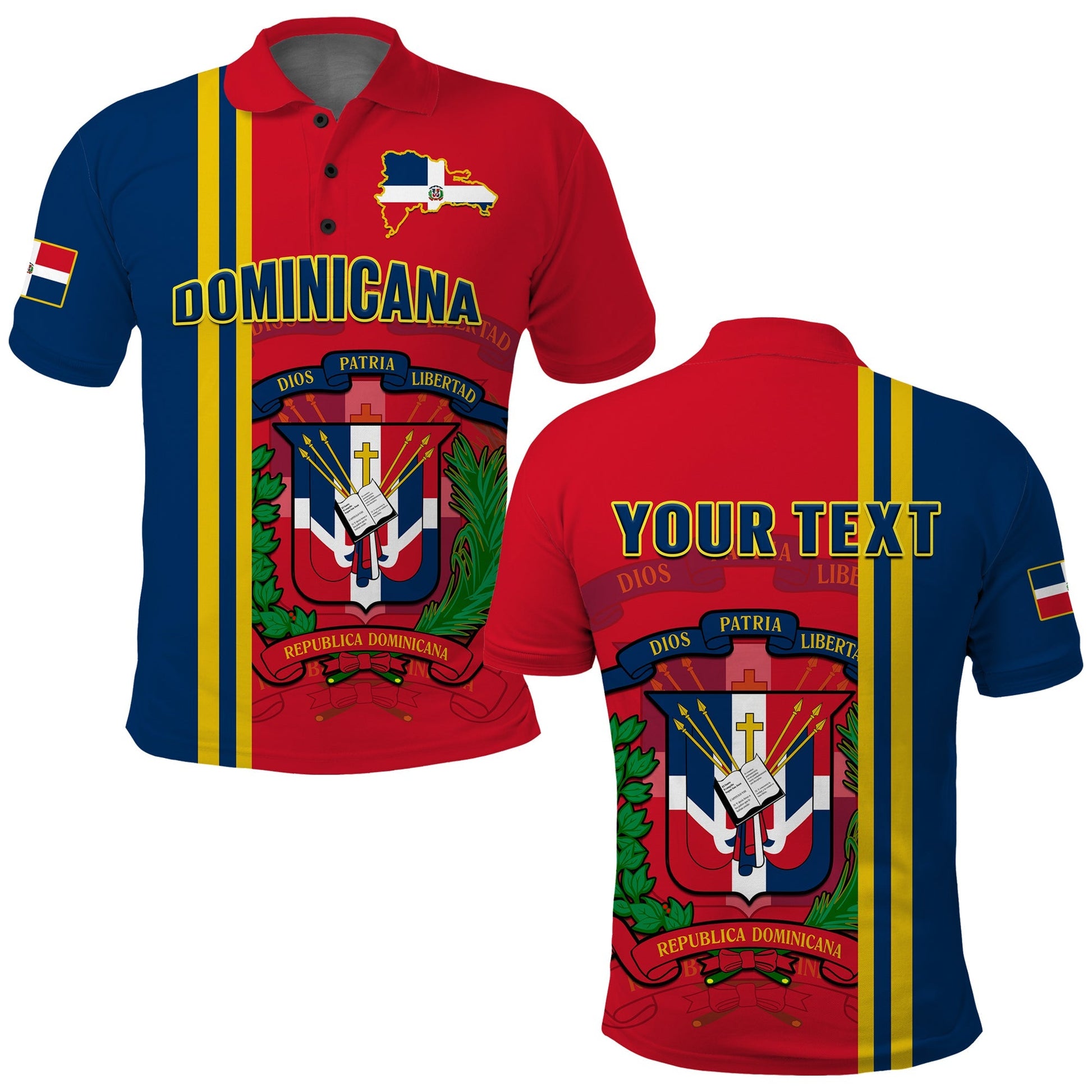 Custom Dominican Republic Polo Shirt Happy 179 Years Of Independence