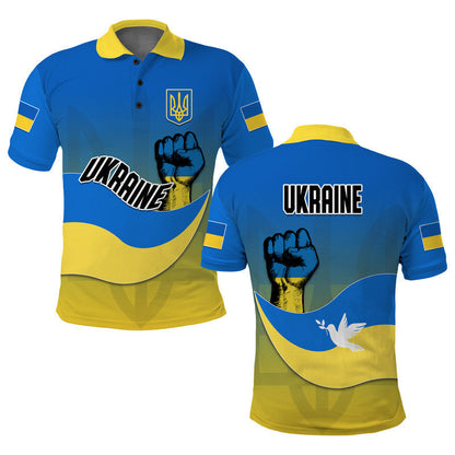 Ukraine Polo Shirt National Flag Style