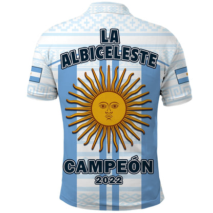 Argentina Polo Shirt Football 2022 Vamos La Albiceleste