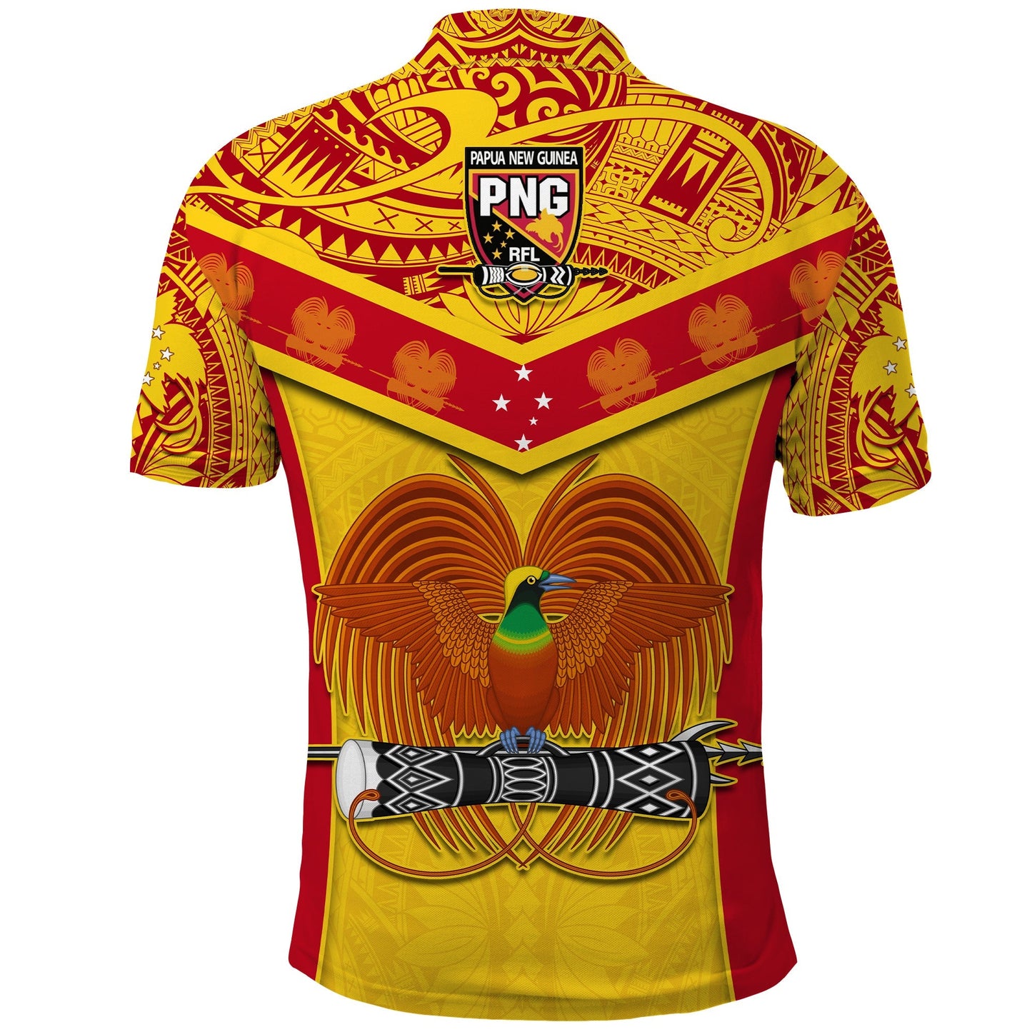Papua New Guinea Rugby Polo Shirt PNG Kumuls Bird Of Paradise Yellow