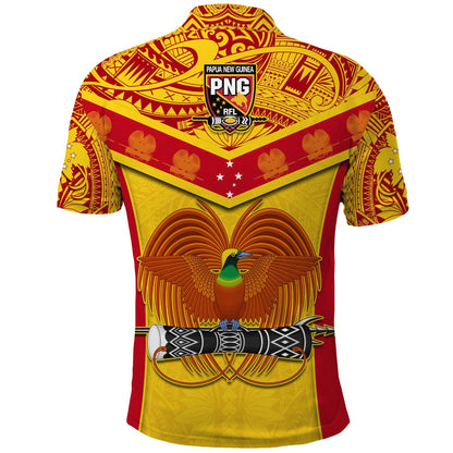 Papua New Guinea Rugby Polo Shirt PNG Kumuls Bird Of Paradise Yellow