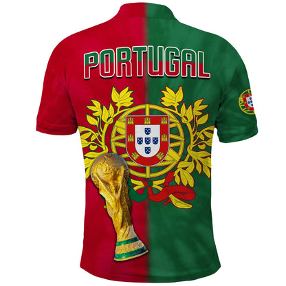 Portugal Football Polo Shirt Campeao Football 2022 Tie Dye Special