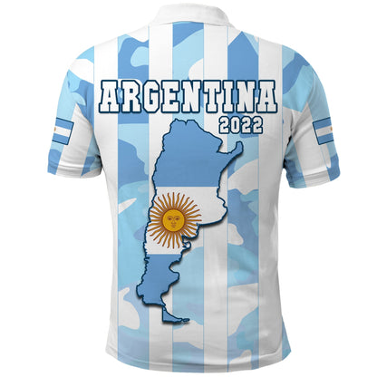 Argentina Football Polo Shirt AFA Champions 2022 Sporty Style