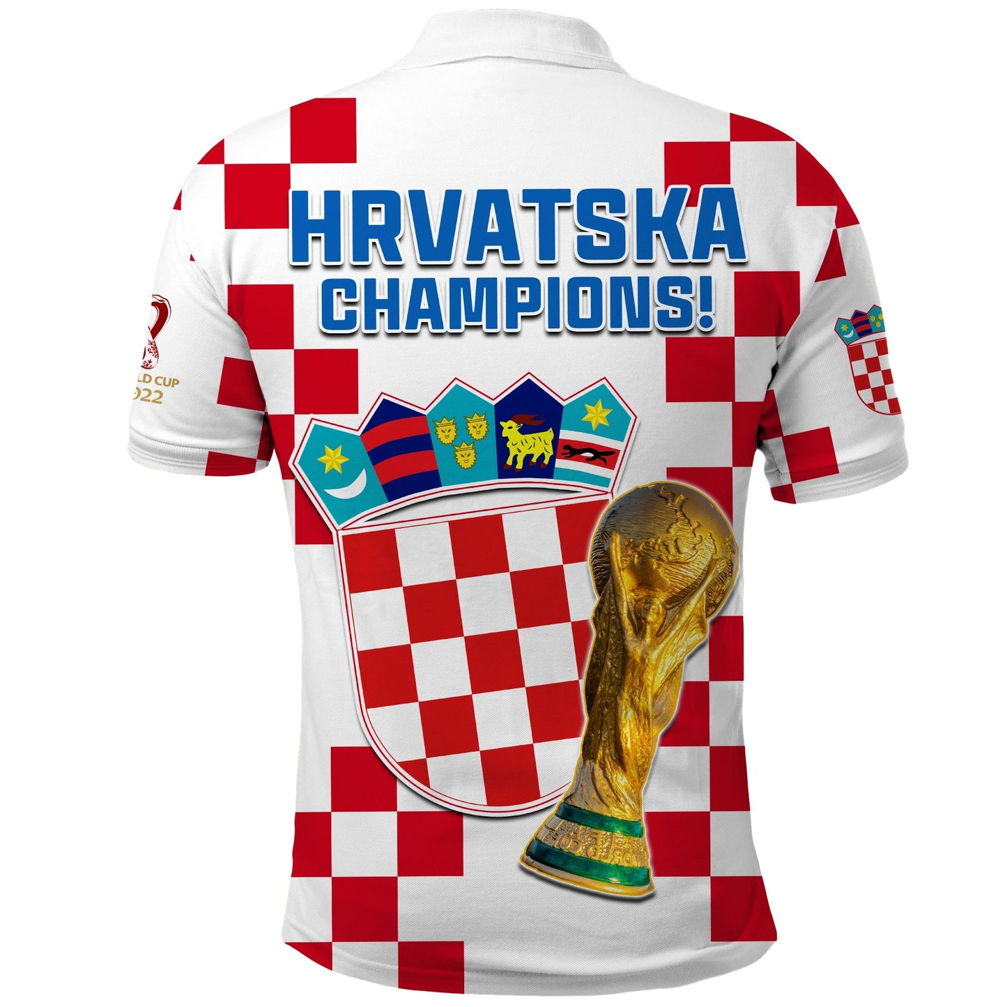 Croatia Football Polo Shirt World Cup Champions 2022 Hrvatska