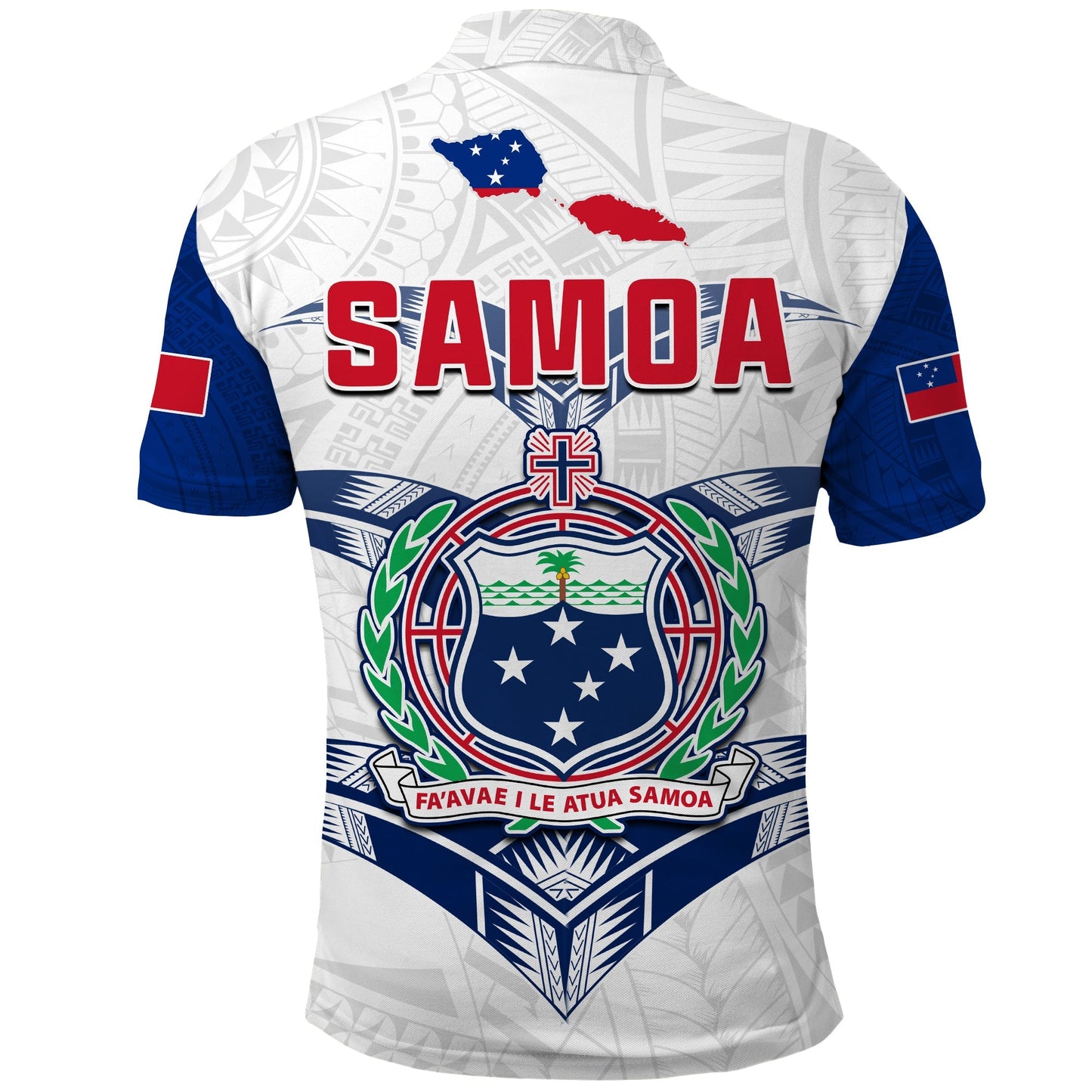 Toa Samoa Rugby Polo Shirt Siamupini Proud White