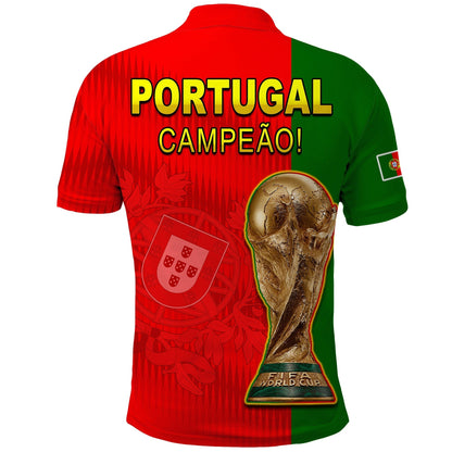 Portugal Polo Shirt Football 2022 Style Flag Portuguese Champions
