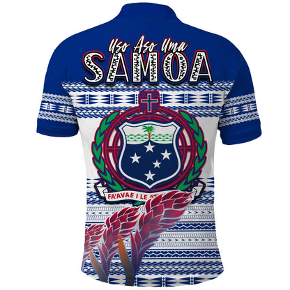 Toa Samoa Rugby Polo Shirt Uso Aso Uma Go Champions White