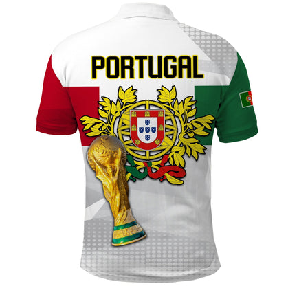 Portugal Football Polo Shirt Campeao Football 2022 White Sporty