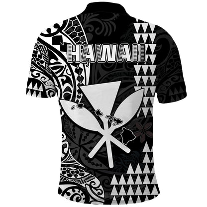 Hawaii Day Kakau Polo Shirt Proud To Be Hawaiian Black King Kamehameha and Kanaka Maoli