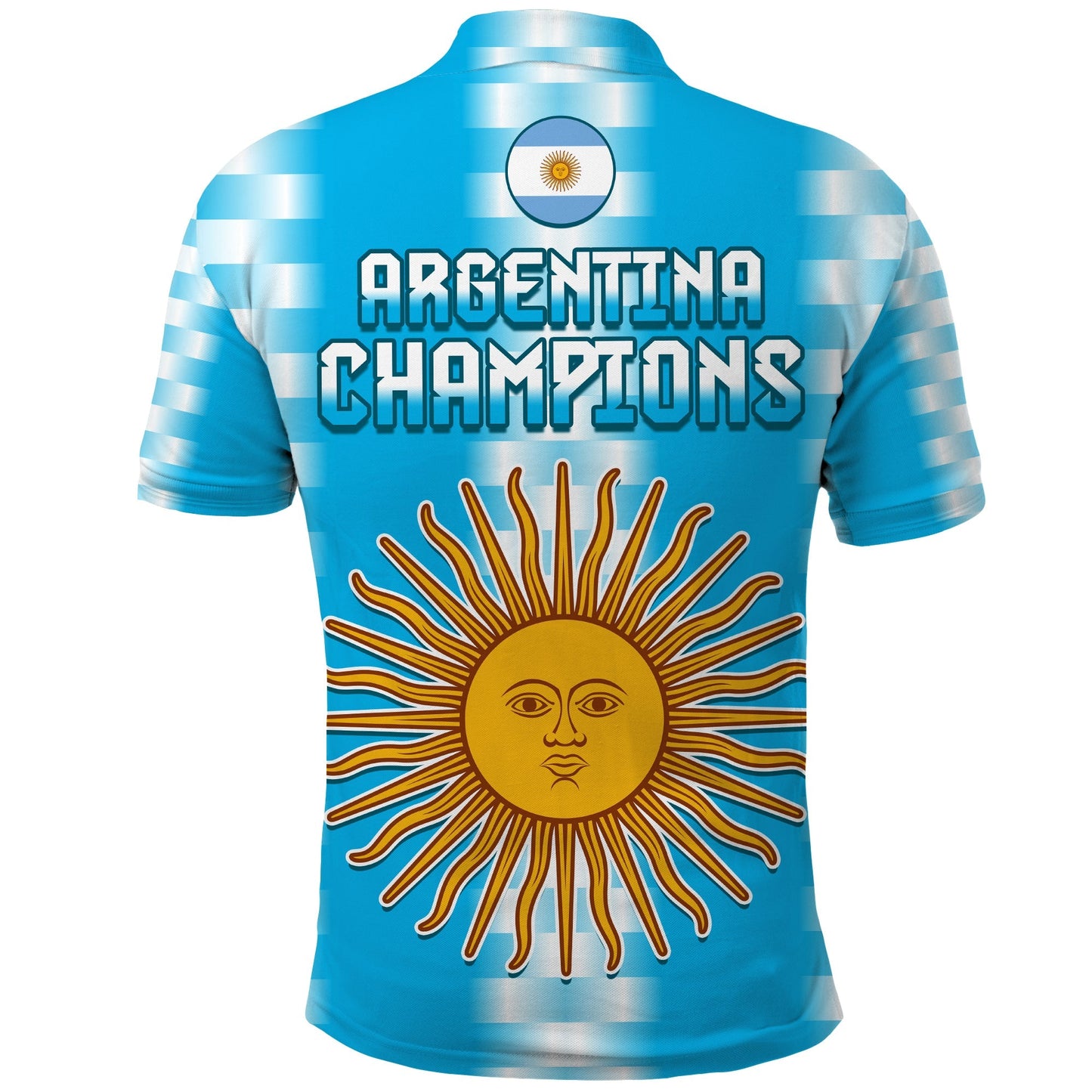 Argentina Football Champions Polo Shirt La Albiceleste GOAT