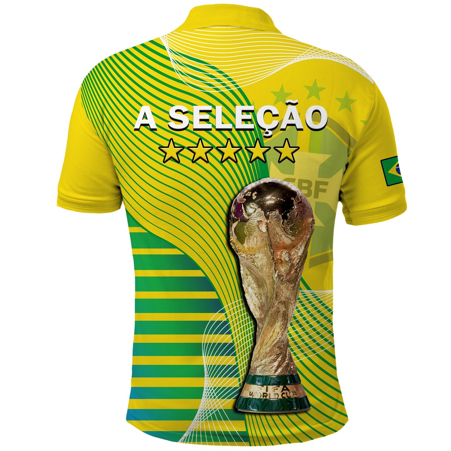 Brazil Football Polo Shirt Canarinha Champions WC 2022