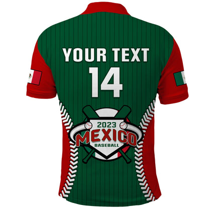 (Custom Text And Number) Mexico Polo Shirt Baseball Sporty Style