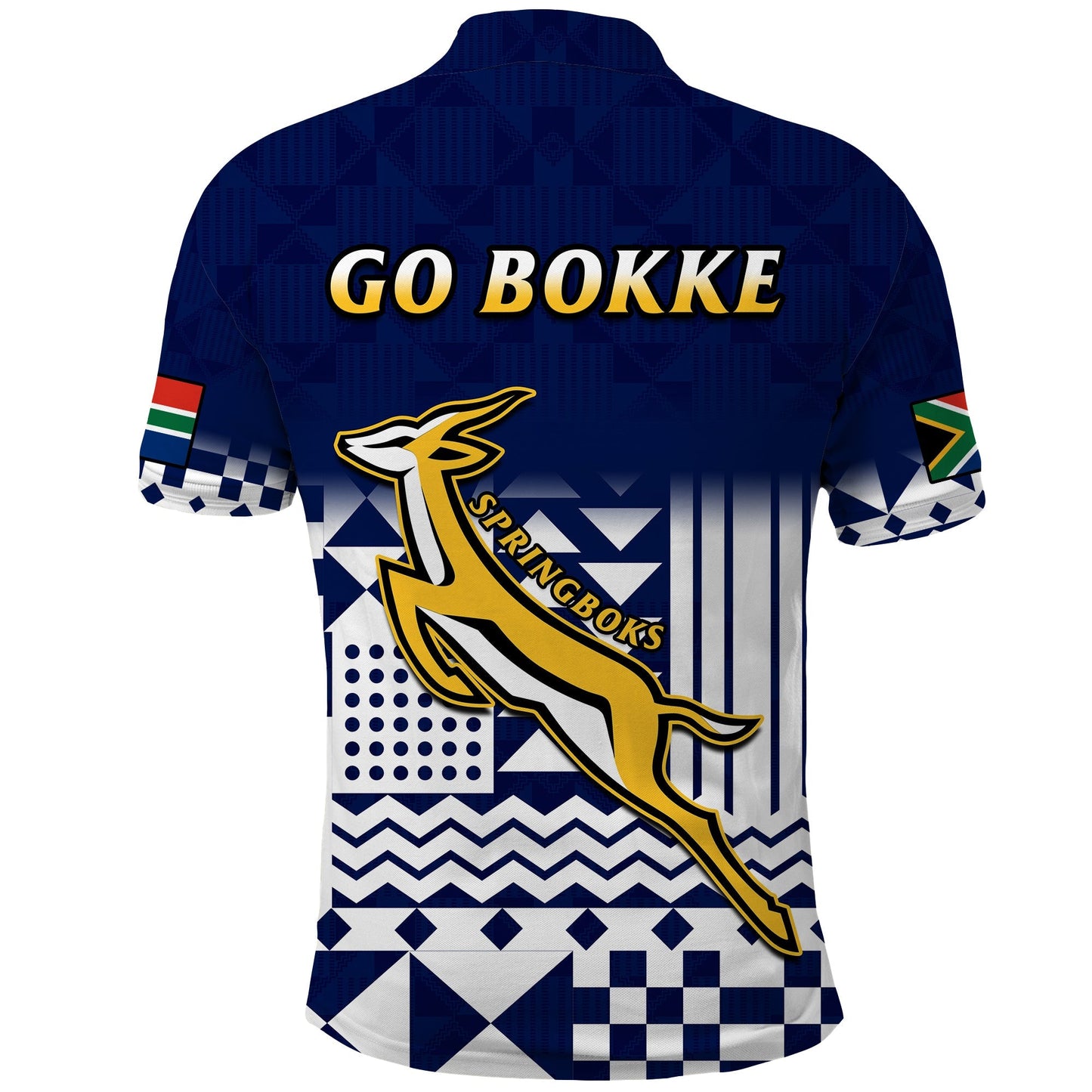 South Africa Rugby Polo Shirt Outgoing Tour Go Springboks