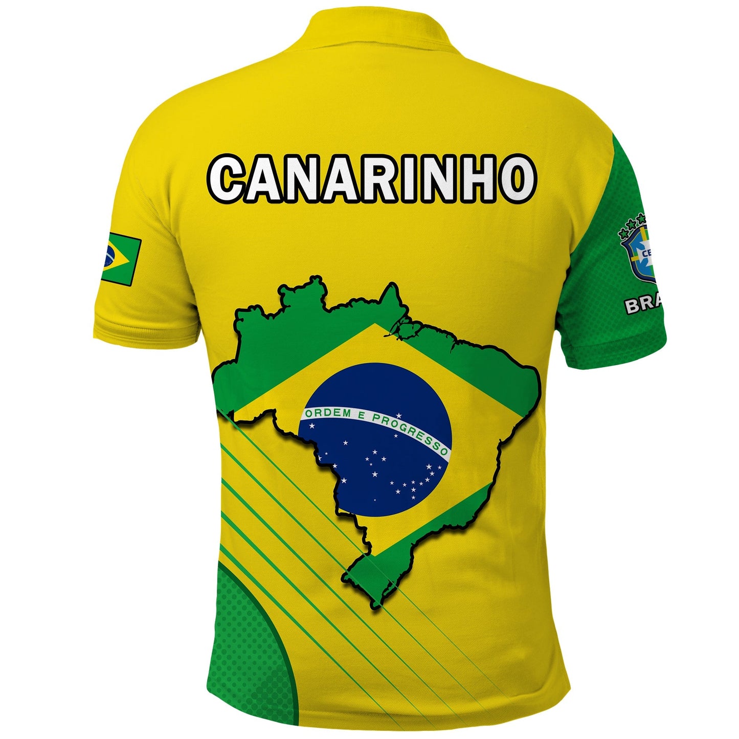 Brazil Football Polo Shirt Brasil Map Come On Canarinho Sporty Style
