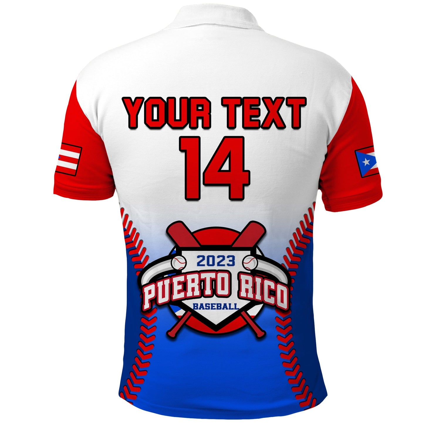 (Custom Text And Number) Puerto Rico Polo Shirt 2023 Baseball Sporty Version