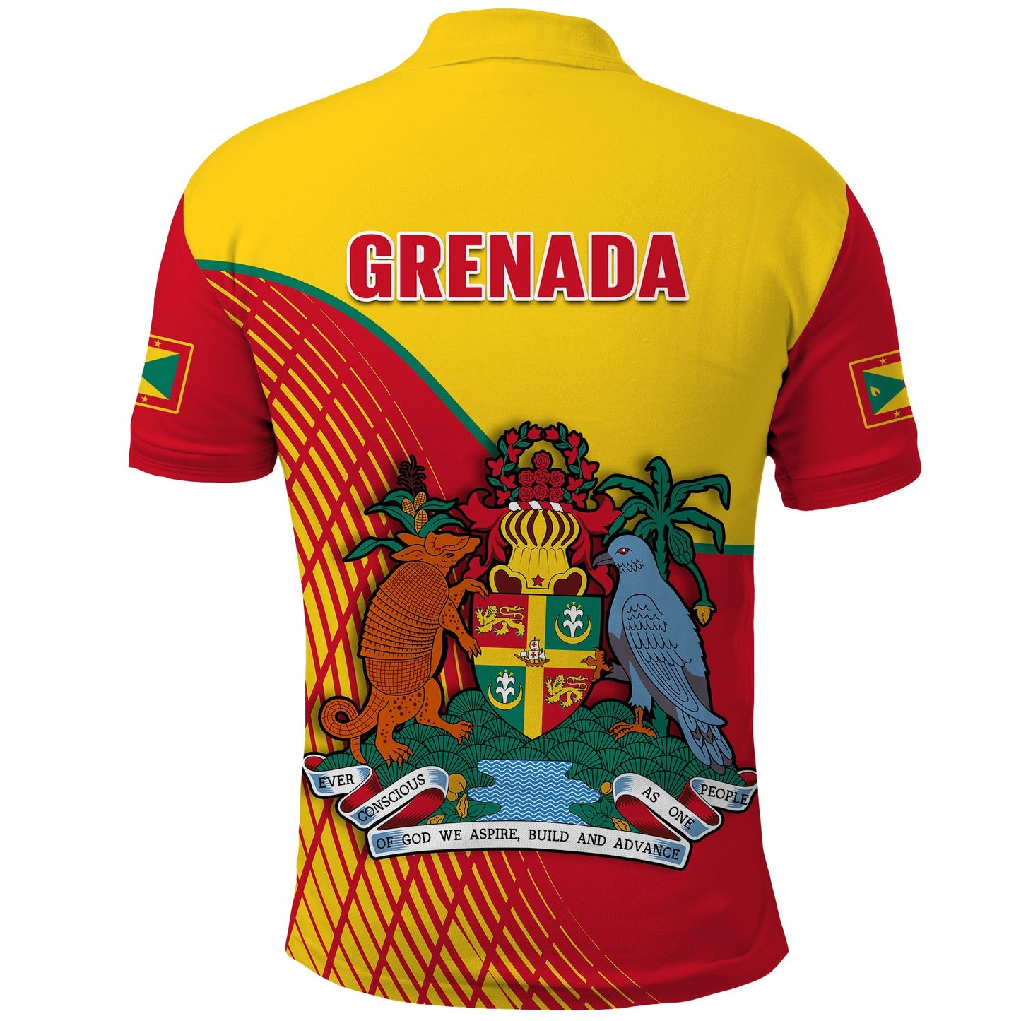 Grenada Polo Shirt Coat Of Arms Happy 49th Independence Day