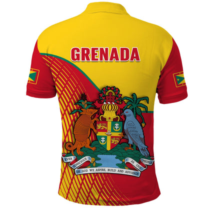 Grenada Polo Shirt Coat Of Arms Happy 49th Independence Day
