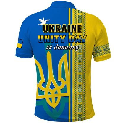 Ukraine Unity Day Polo Shirt Folk Ukrainian Coat Of Arms