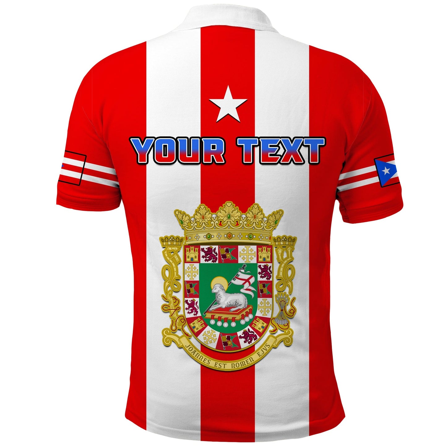 Custom Puerto Rico Polo Shirt Coat Of Arms Mix Flag