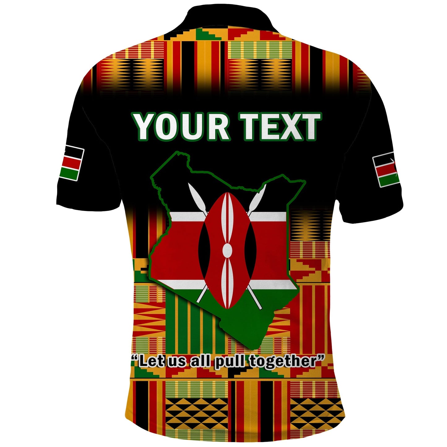 Custom Kenya Polo Shirt Happy Jamhuri Day Kenyan Pattern