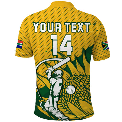 (Custom Text And Number) South Africa Cricket Polo Shirt Go Proteas Unique Style