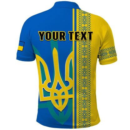 Custom Ukraine Unity Day Polo Shirt Folk Ukrainian Coat Of Arms