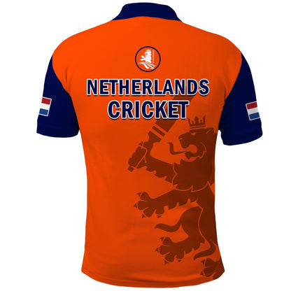 Netherlands Cricket Polo Shirt ODI Simple Orange Style
