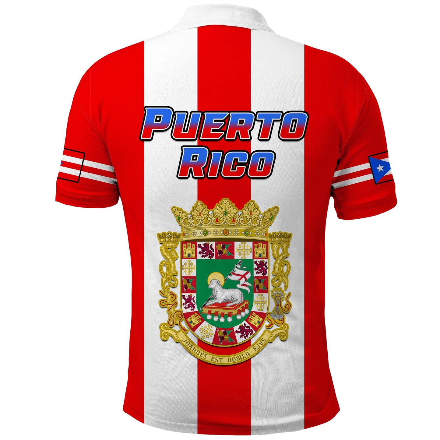 Puerto Rico Polo Shirt Coat Of Arms Mix Flag