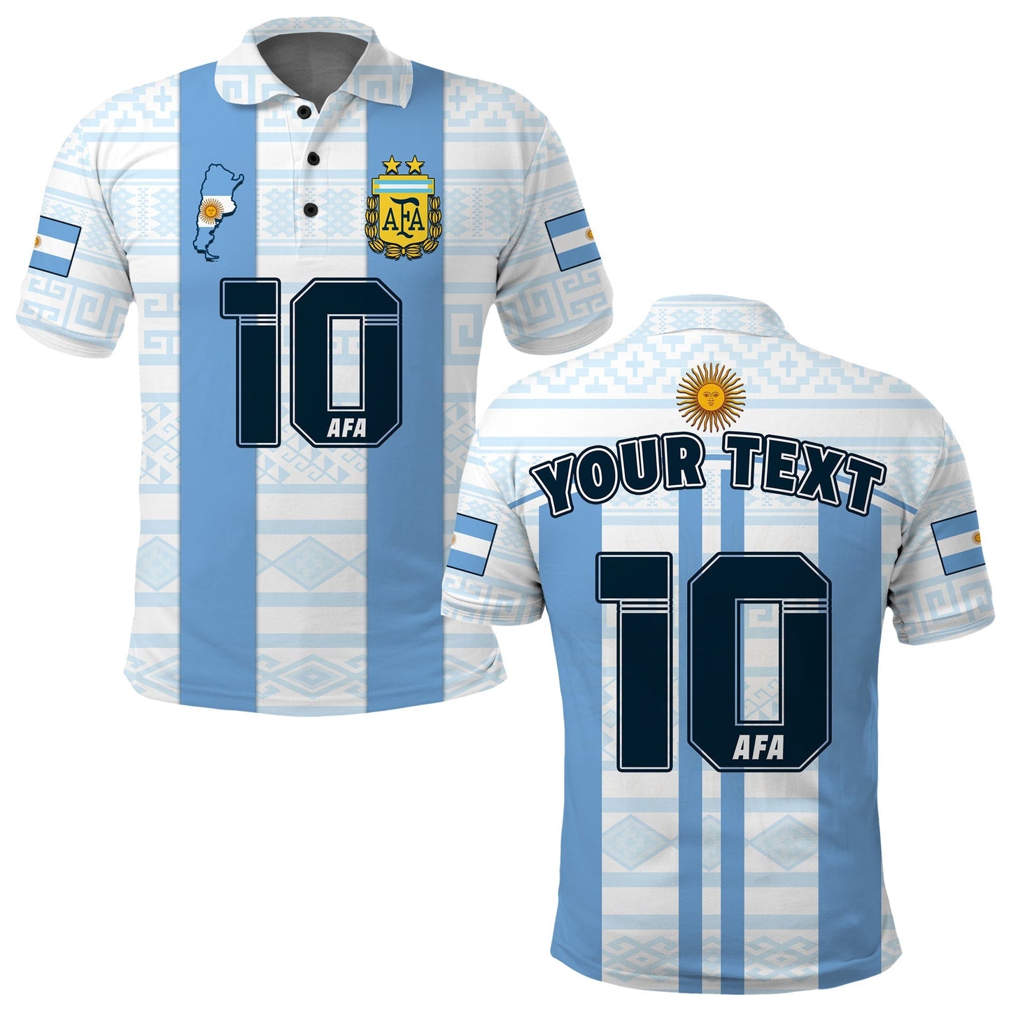 (Custom Text And Number) Argentina Polo Shirt Football 2022 Vamos La Albiceleste