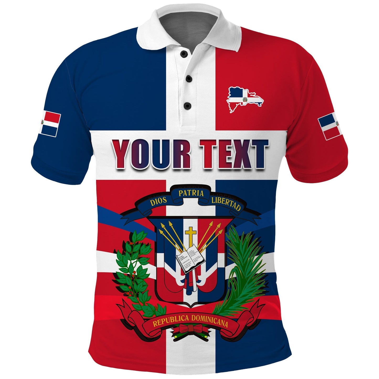Custom Dominican Republic Polo Shirt Dominicana Proud Style Flag