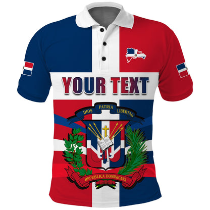 Custom Dominican Republic Polo Shirt Dominicana Proud Style Flag