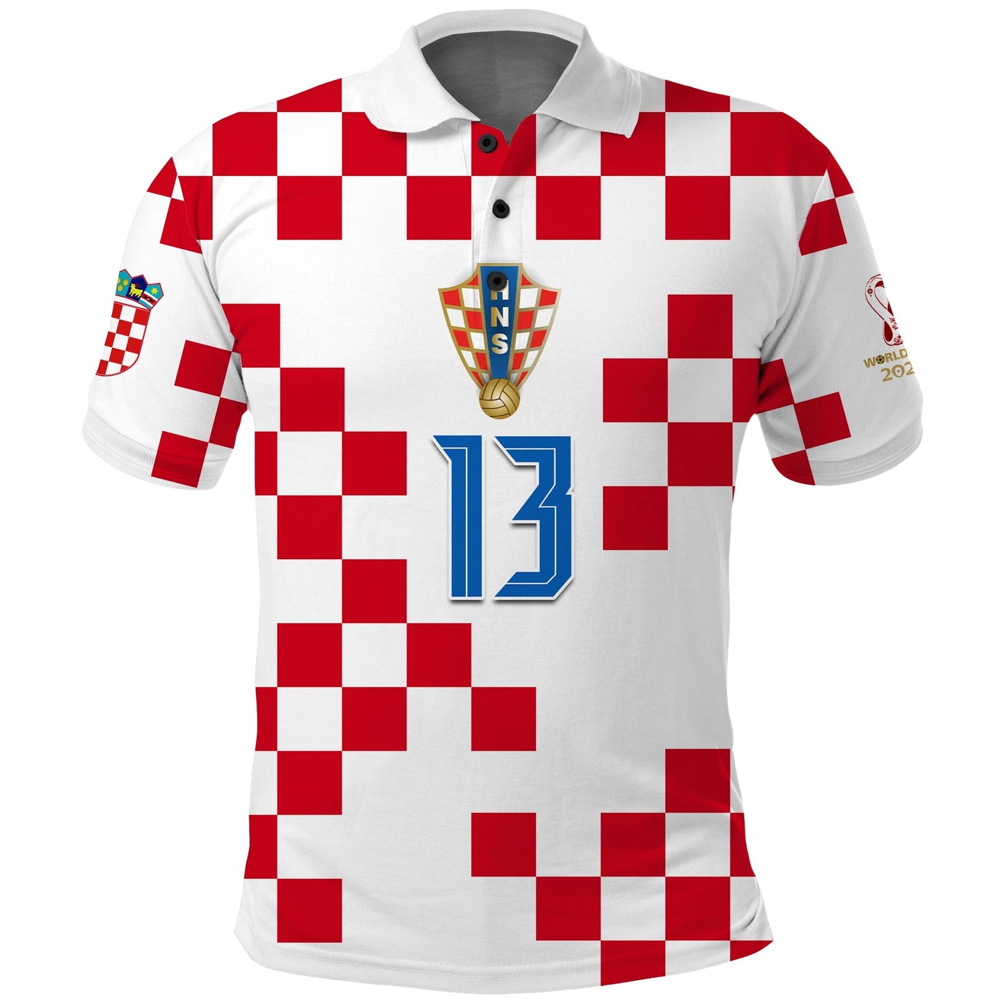 (Custom Text And Number) Croatia Football Polo Shirt World Cup Champions 2022 Hrvatska